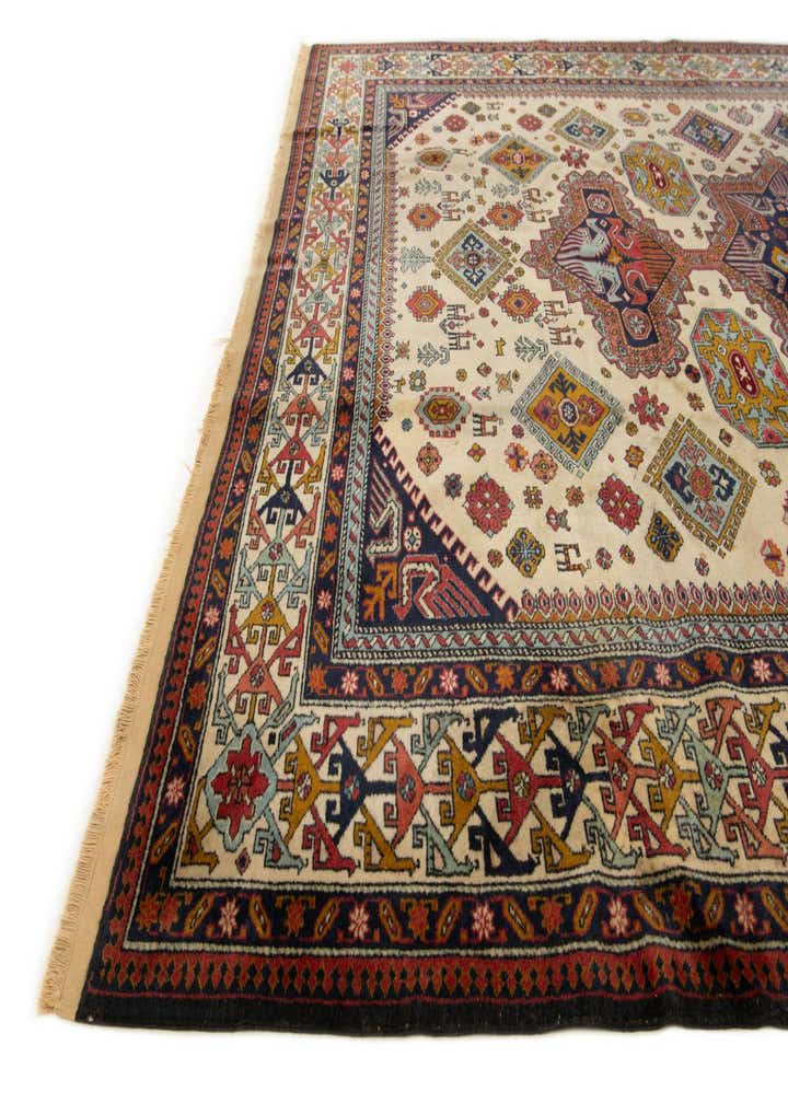 7' 9 x 9' 11 Hand Knotted Kazak Wool Rug