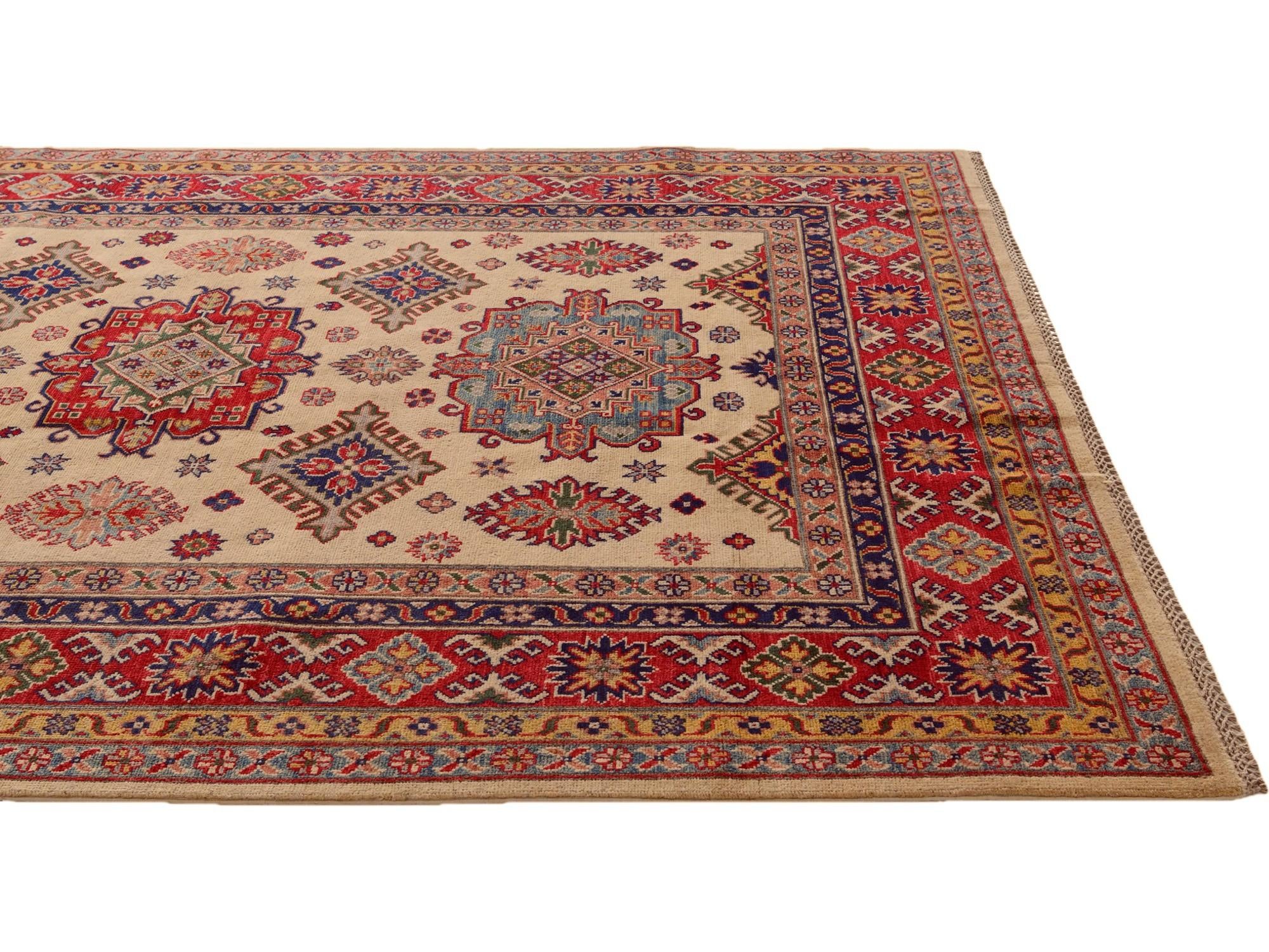 6' 1 x 9' Hand Knotted Kazak Rug