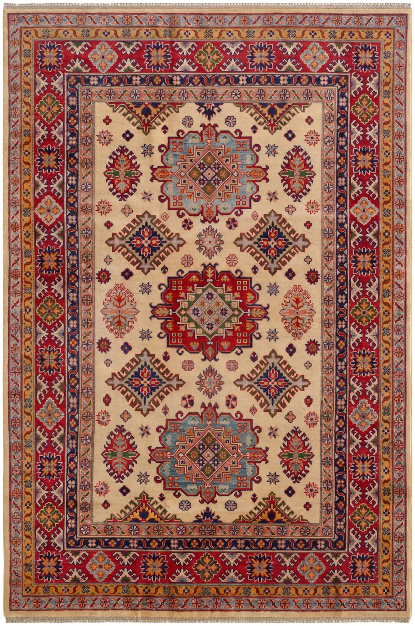 6' 1 x 9' Hand Knotted Kazak Rug