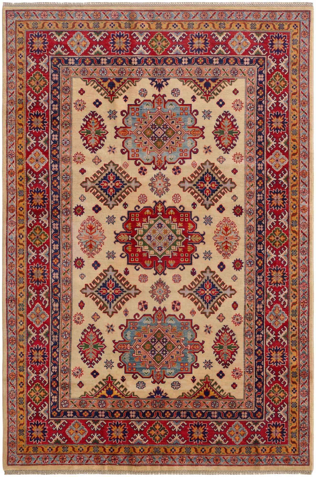 6' 1 x 9' Hand Knotted Kazak Rug