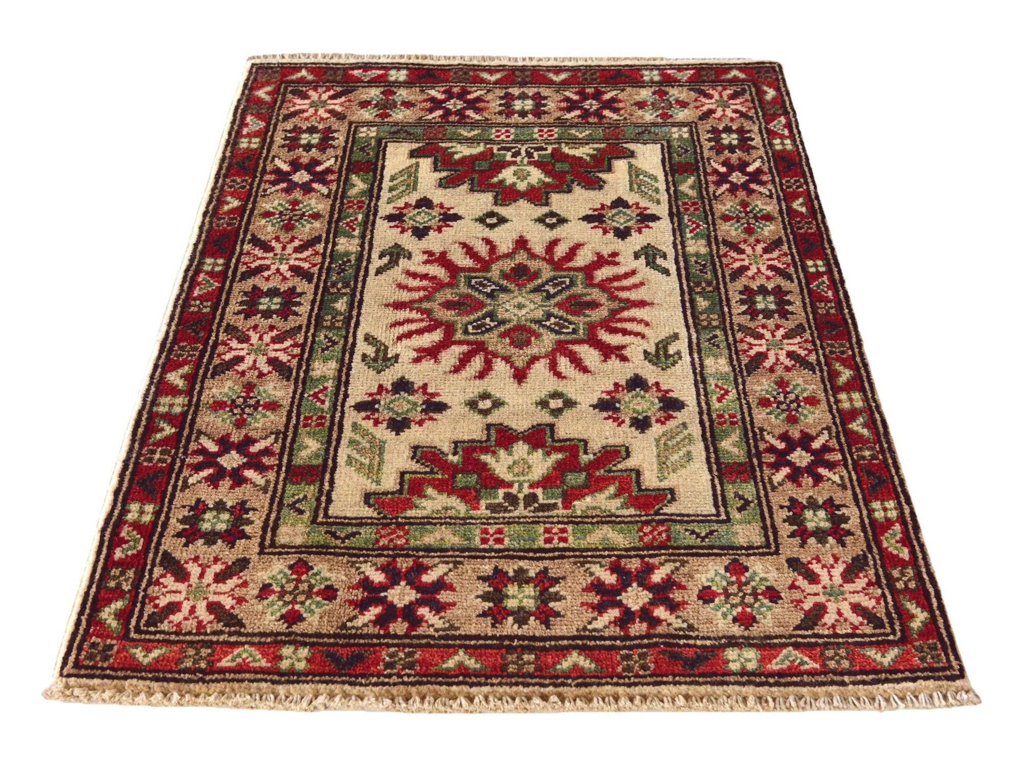 2' x 3' Hand Knotted Kazak Rug