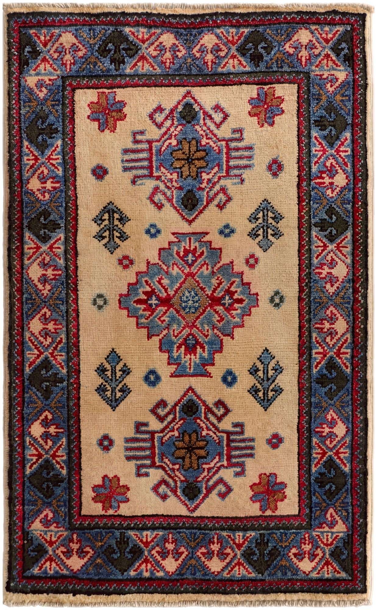 2' x 3' 2 Hand Knotted Kazak Rug
