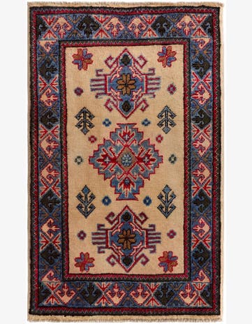 2' x 3' 2 Hand Knotted Kazak Rug