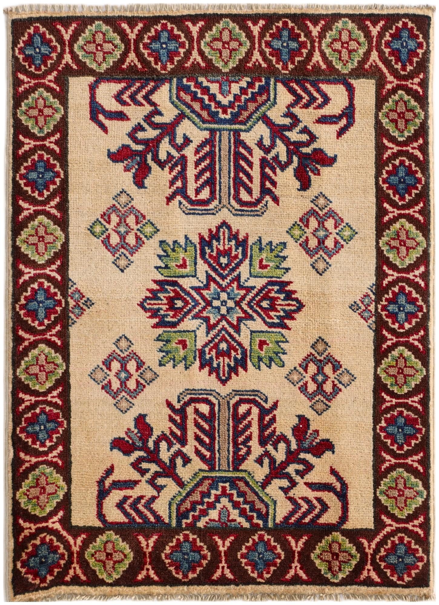 2' x 2' 10 Hand Knotted Kazak Rug
