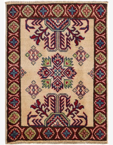 2' x 2' 10 Hand Knotted Kazak Rug