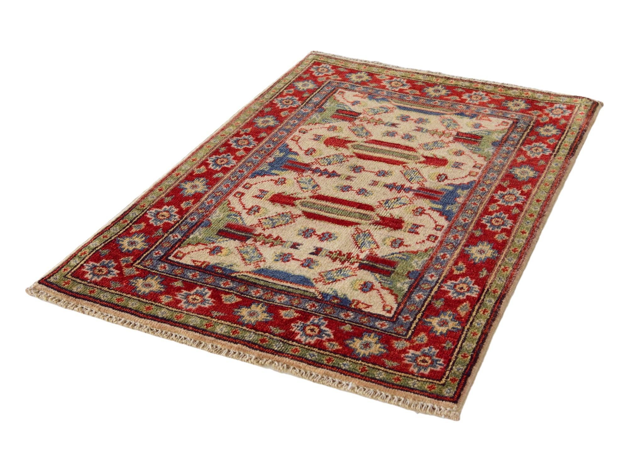 2' x 3' Hand Knotted Kazak Rug