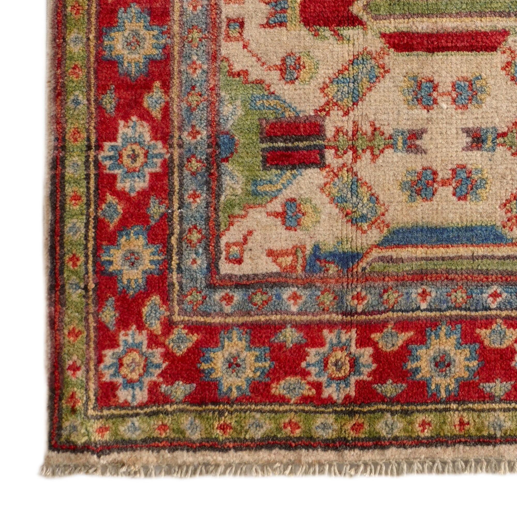 2' x 3' Hand Knotted Kazak Rug