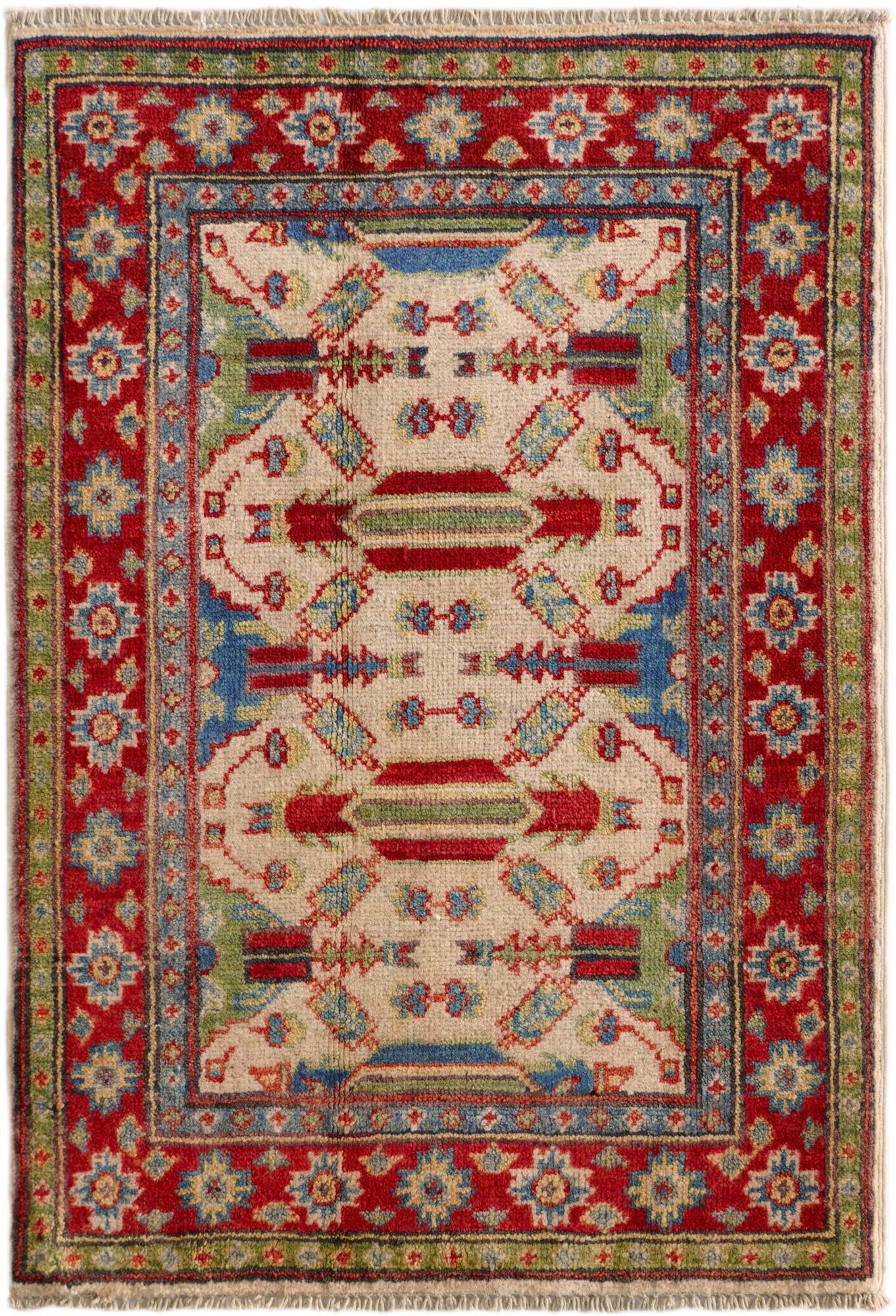 2' x 3' Hand Knotted Kazak Rug