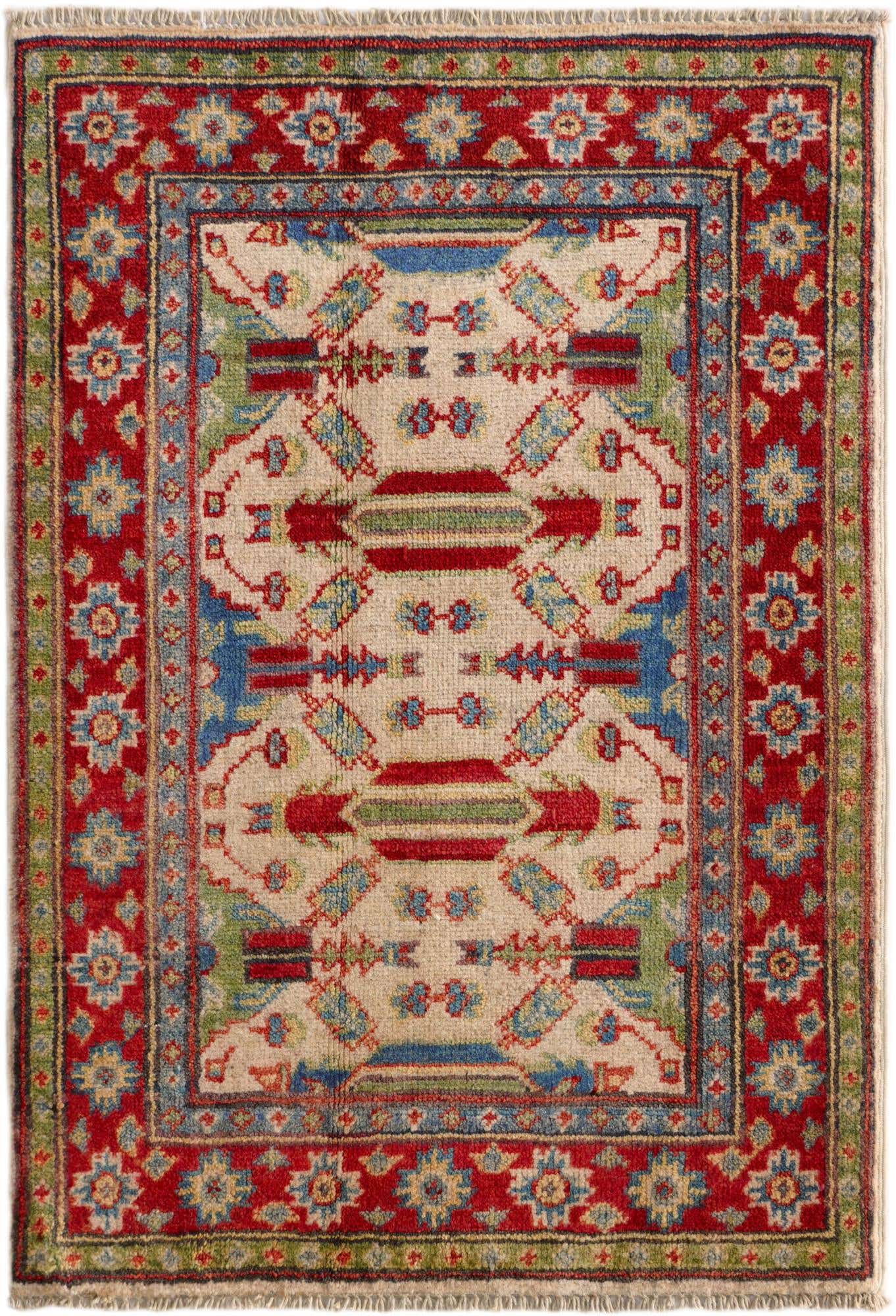 2' x 3' Hand Knotted Kazak Rug