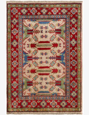 2' x 3' Hand Knotted Kazak Rug