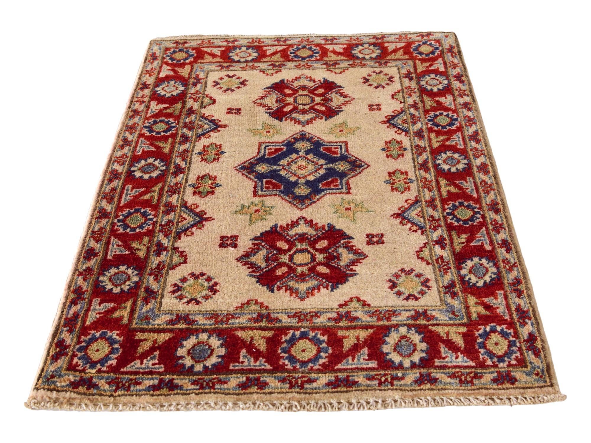 2' x 3' 1 Hand Knotted Kazak Rug