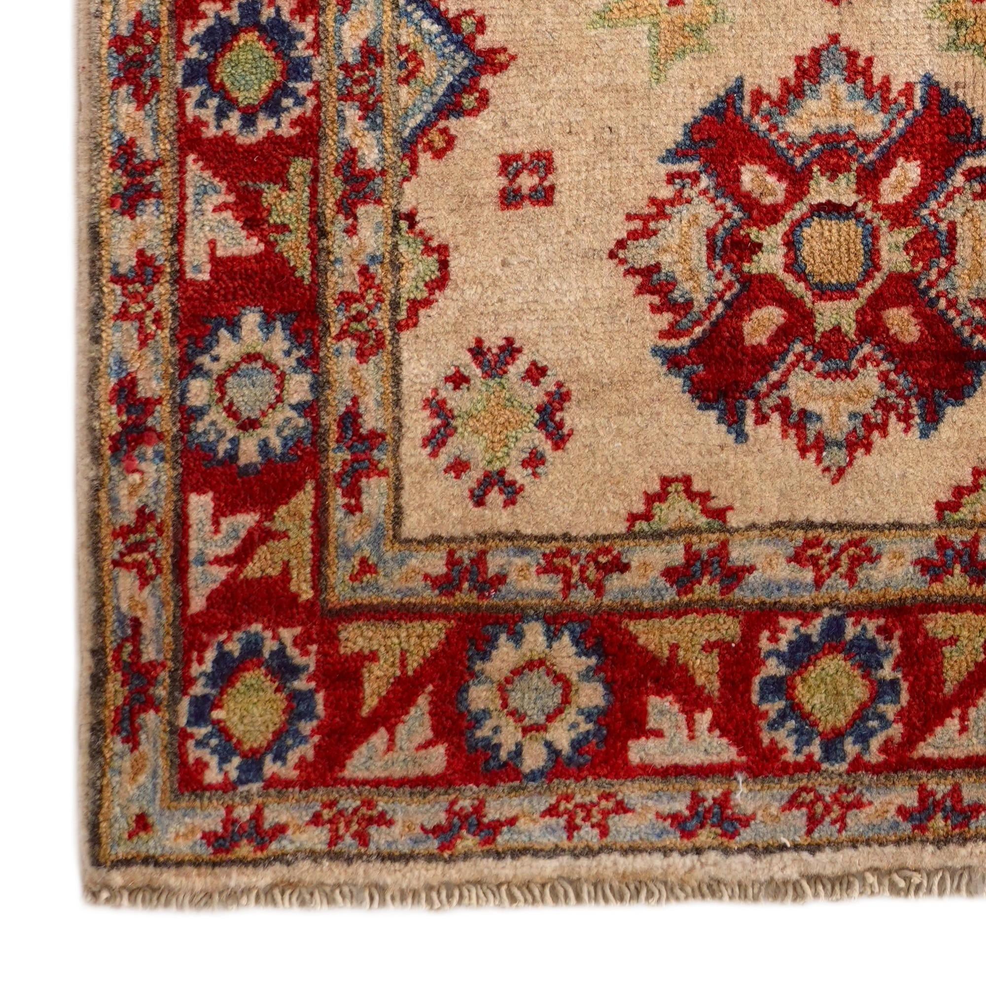2' x 3' 1 Hand Knotted Kazak Rug