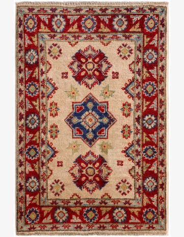 2' x 3' 1 Hand Knotted Kazak Rug