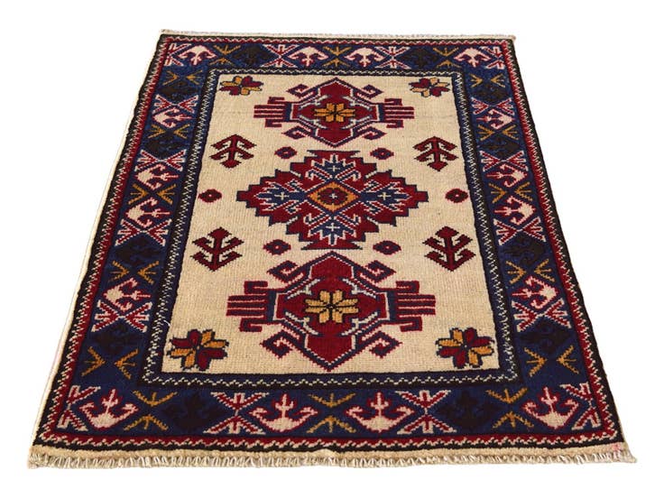Detail image of 2' x 3' 1 Hand Knotted Kazak Rug