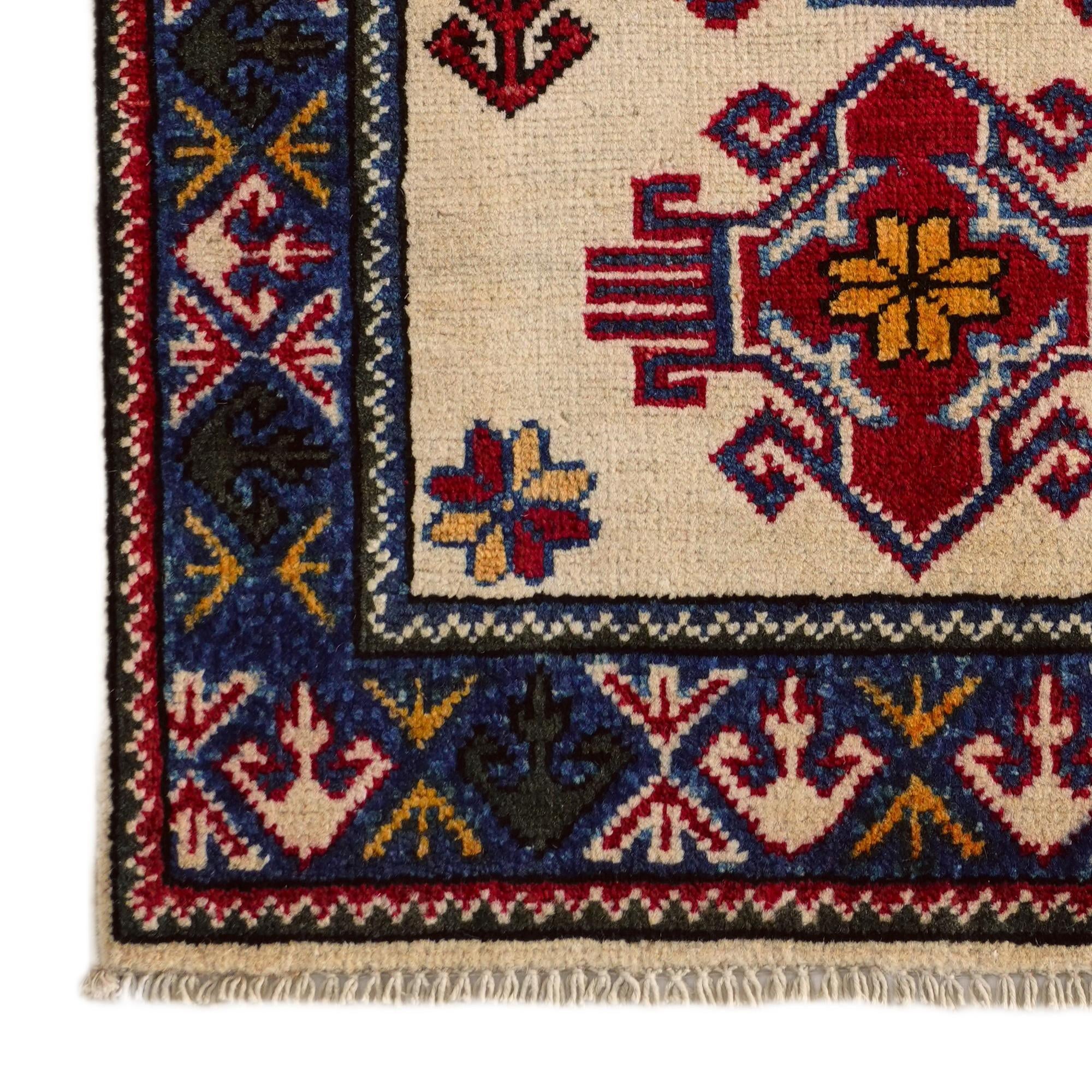 2' x 3' 1 Hand Knotted Kazak Rug