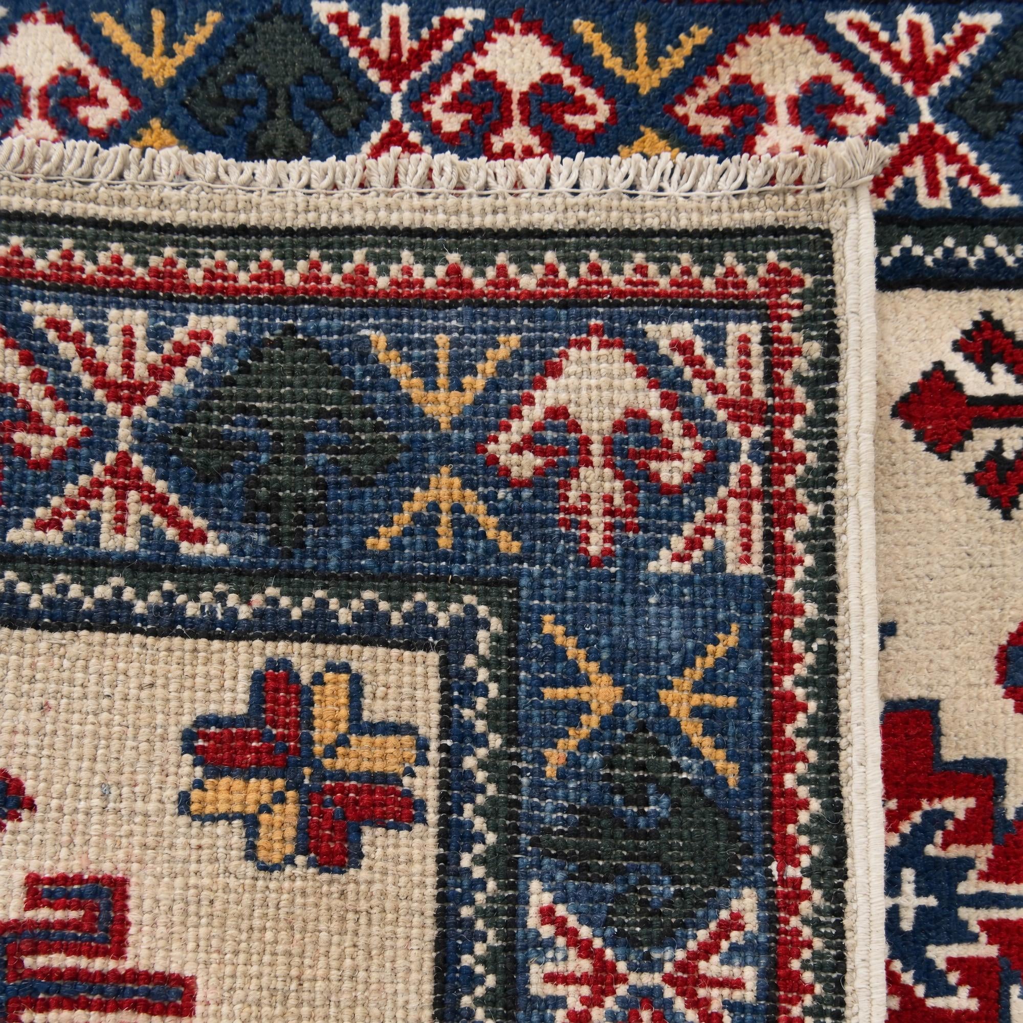Detail image 12 of 12: 2' x 3' 1 Hand Knotted Kazak Rug
