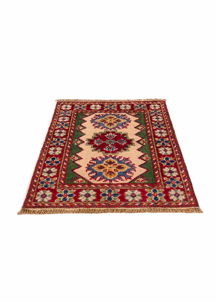 1' 11 x 2' 9 Hand Knotted Kazak Rug