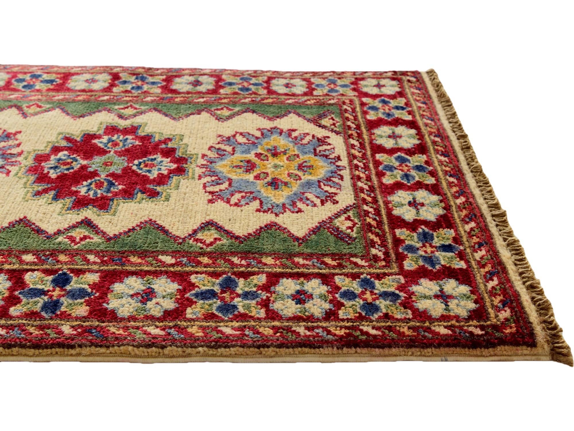 1' 11 x 2' 9 Hand Knotted Kazak Rug