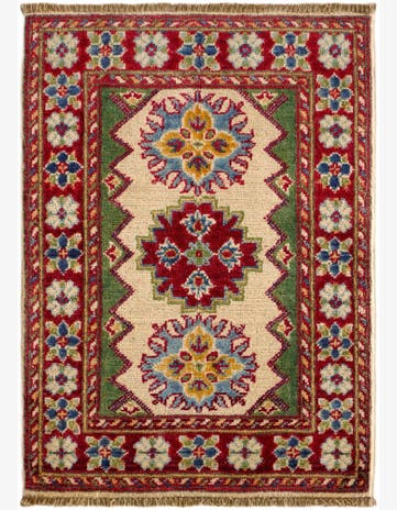 1' 11 x 2' 9 Hand Knotted Kazak Rug