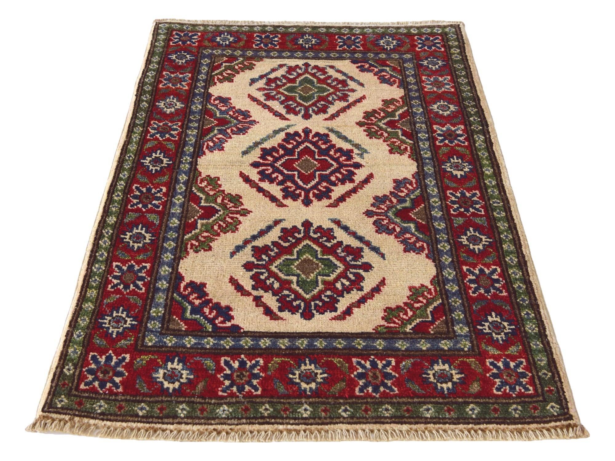 2' x 3' 1 Hand Knotted Kazak Rug