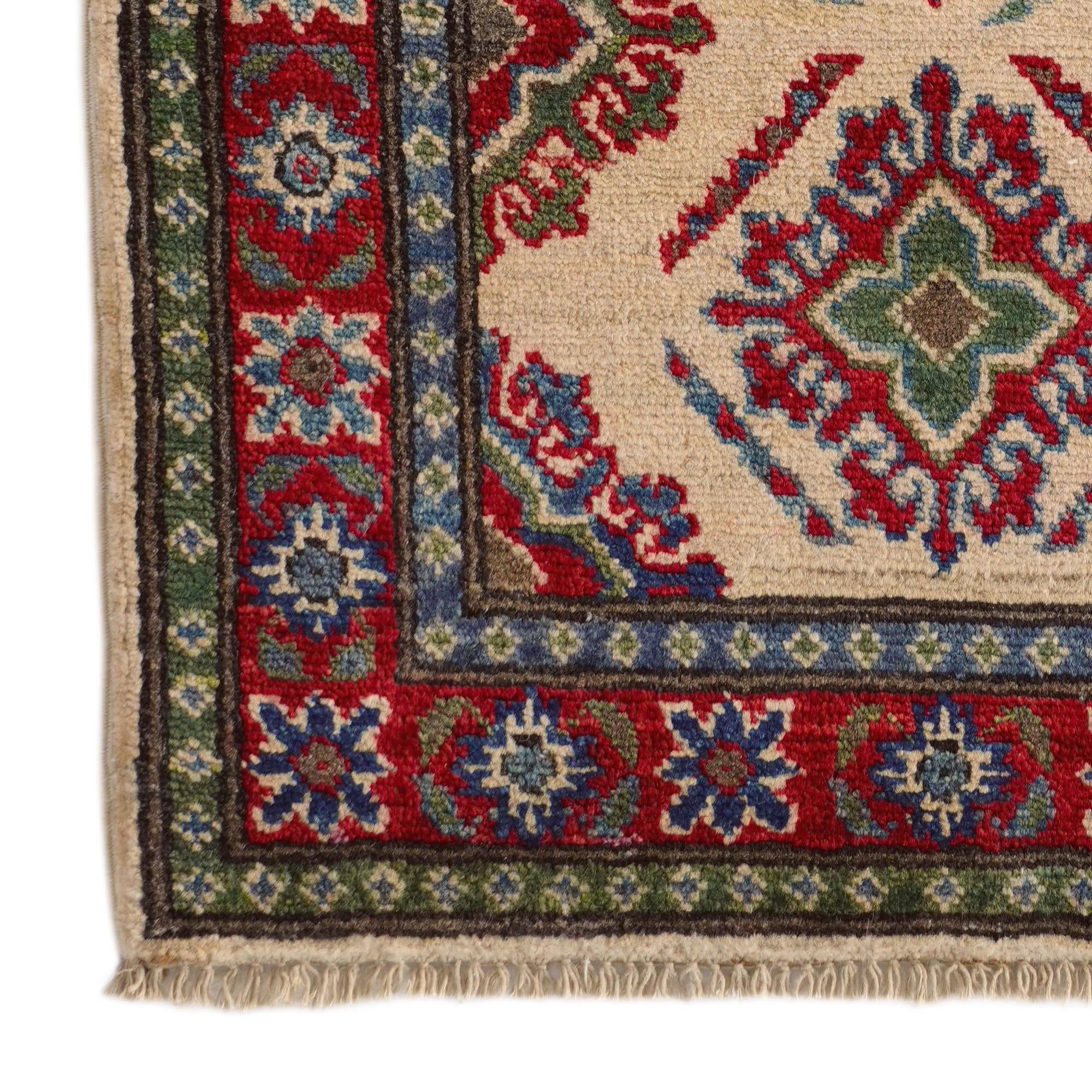 2' x 3' 1 Hand Knotted Kazak Rug
