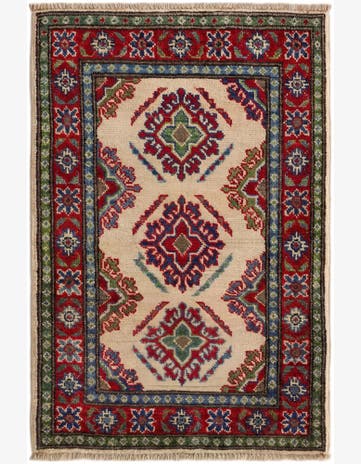 2' x 3' 1 Hand Knotted Kazak Rug