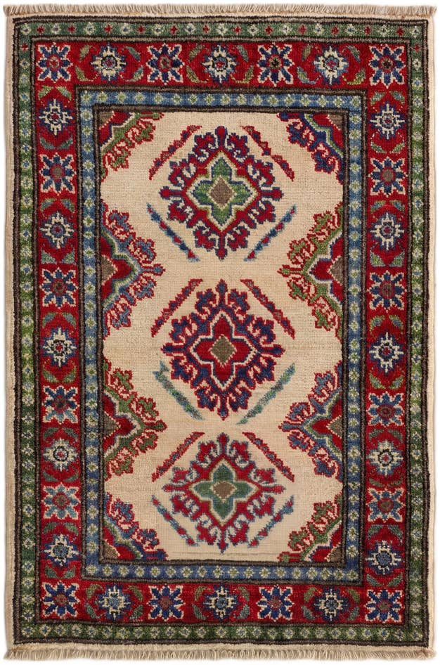 Detail image of 2' x 3' 1 Hand Knotted Kazak Rug