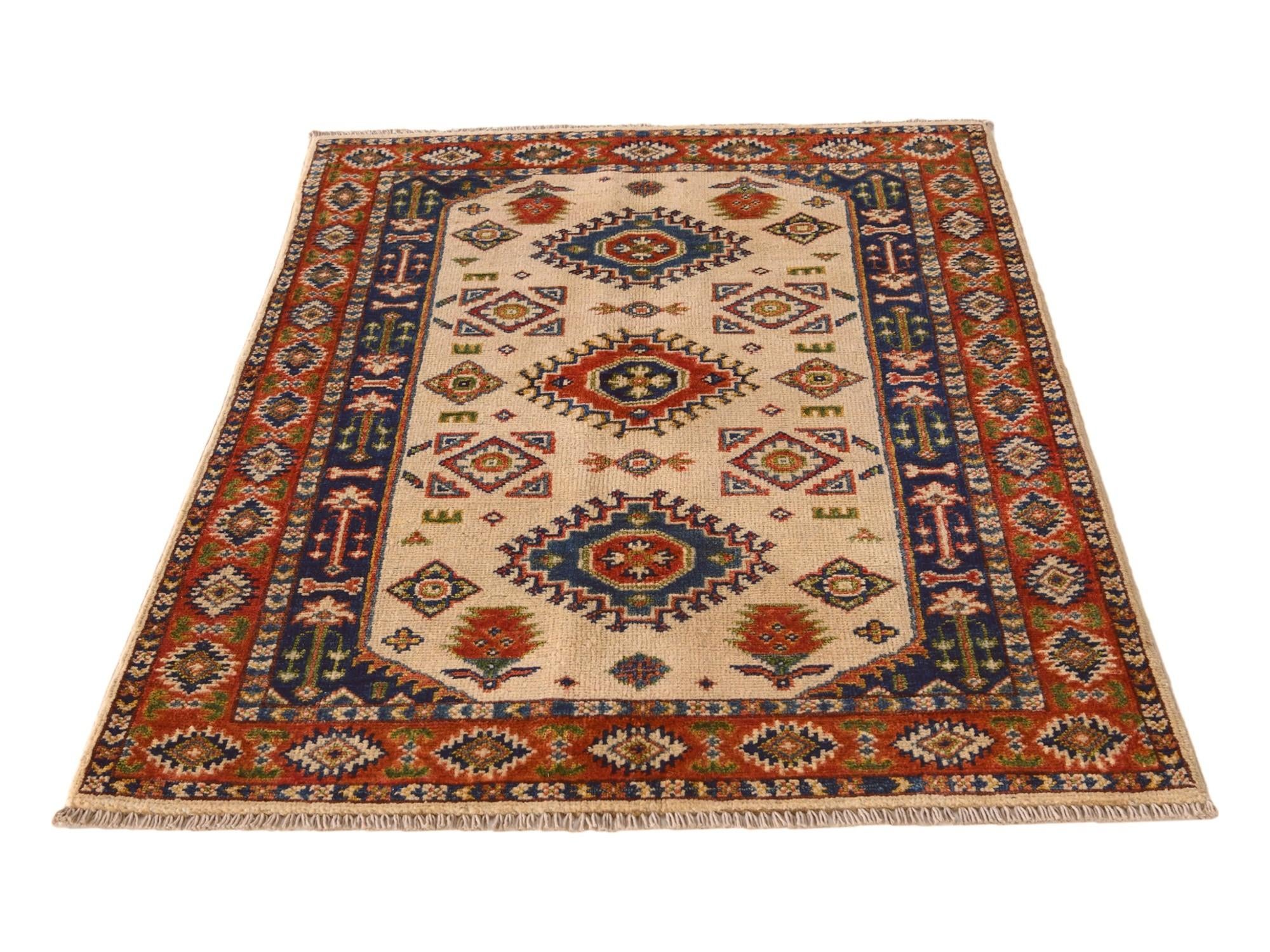 2' 9 x 4' Hand Knotted Kazak Rug