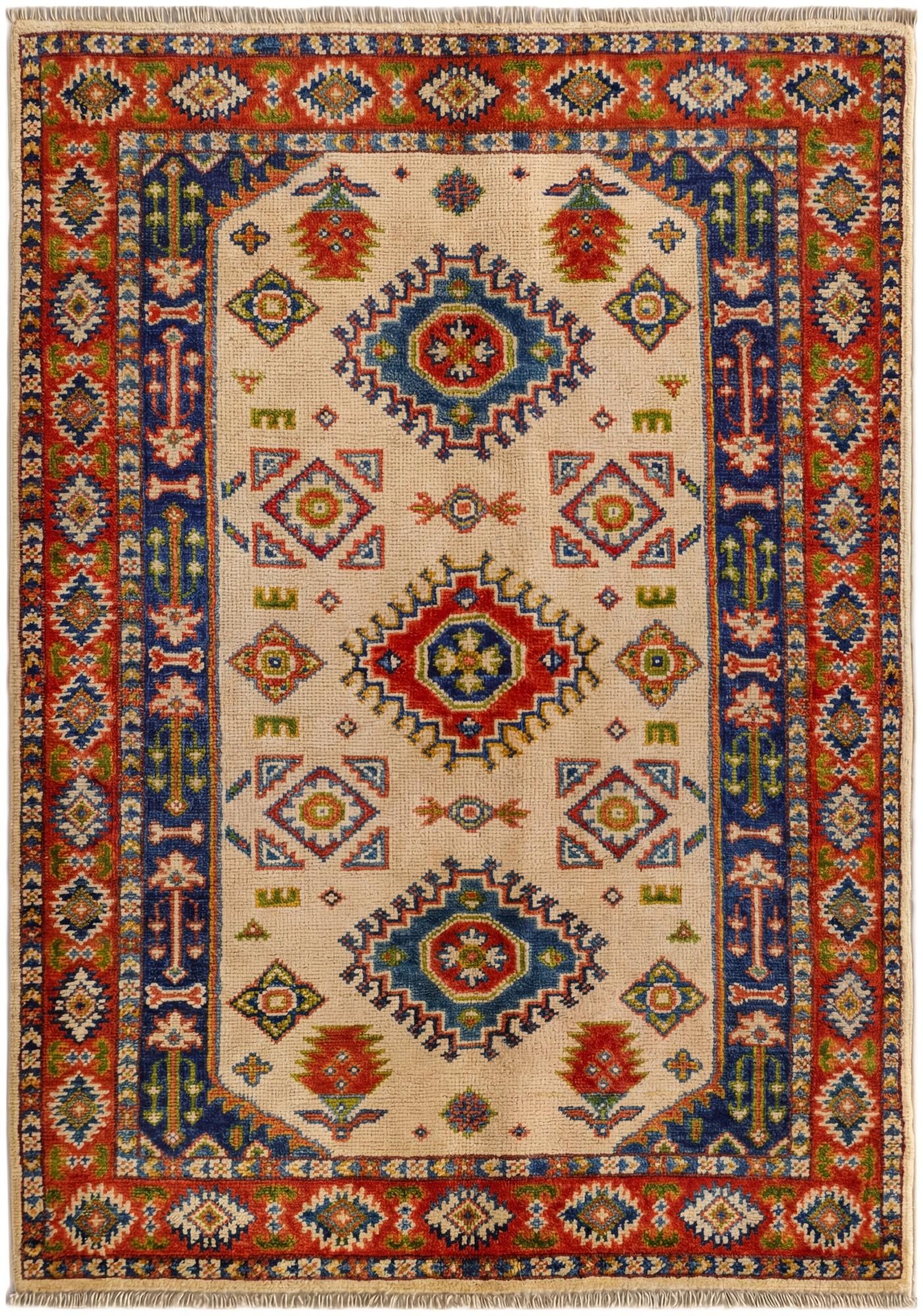 2' 9 x 4' Hand Knotted Kazak Rug