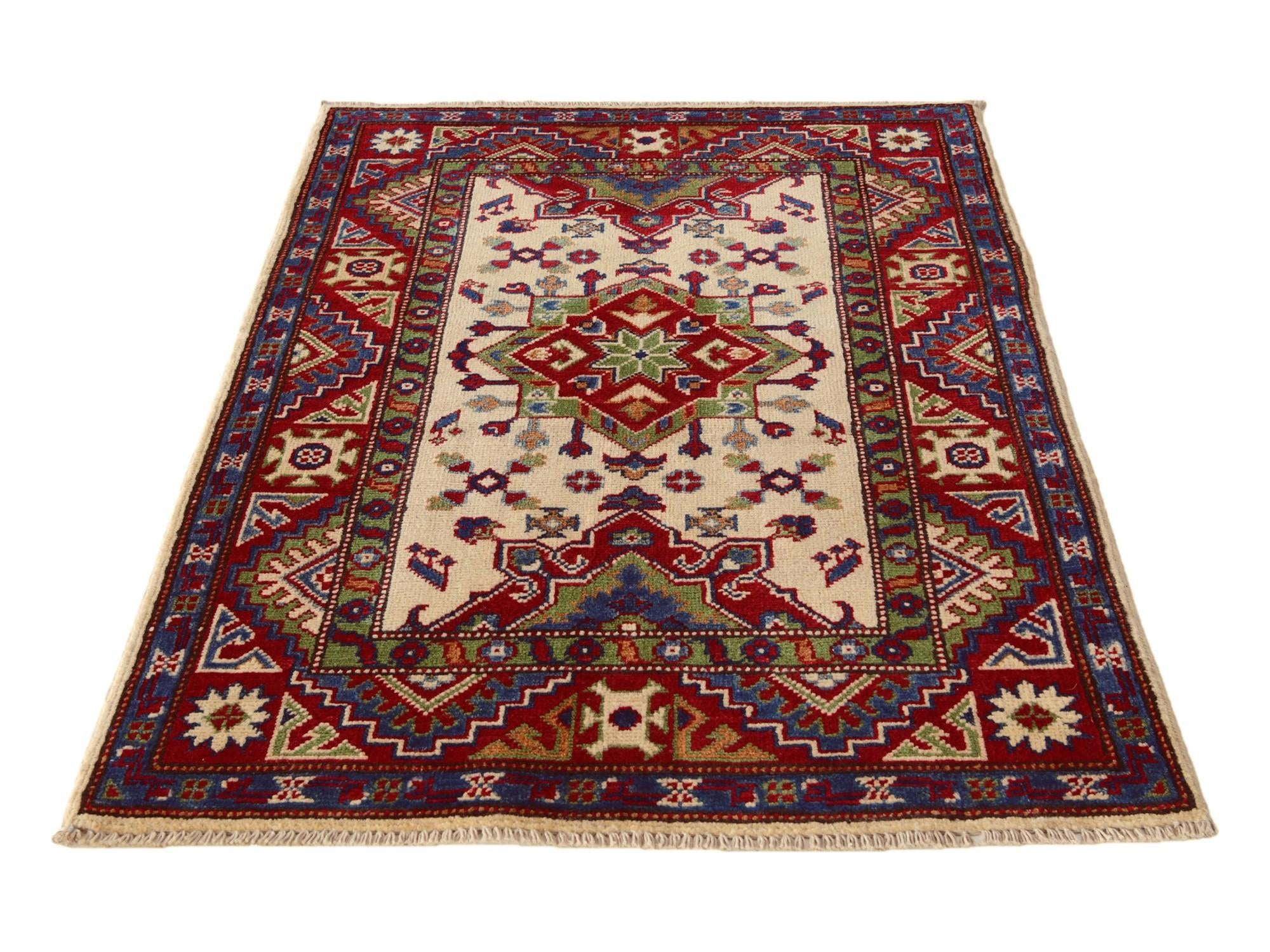 2' 8 x 4' 1 Hand Knotted Kazak Rug