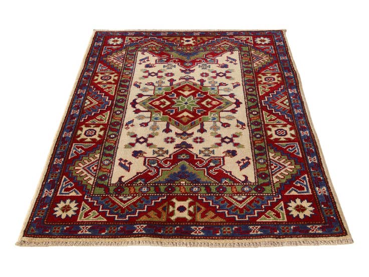 Detail image of 2' 8 x 4' 1 Hand Knotted Kazak Rug