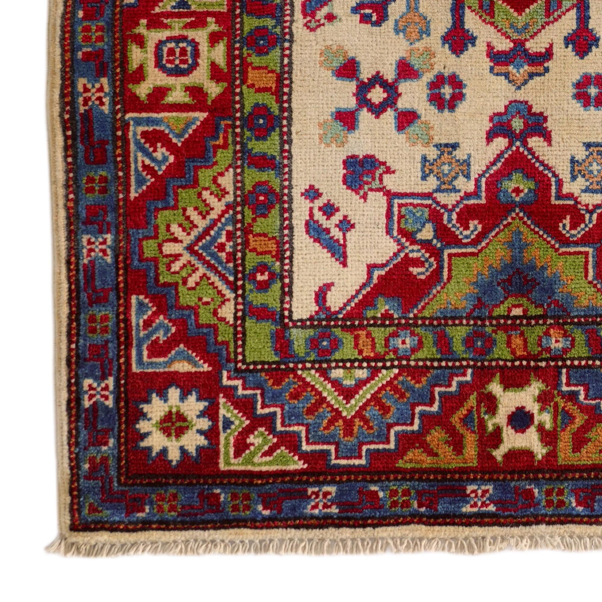 2' 8 x 4' 1 Hand Knotted Kazak Rug