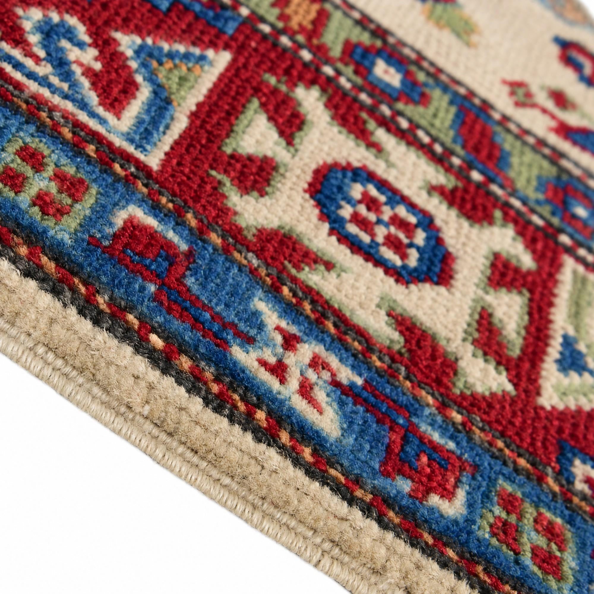 80cm x 125cm Hand Knotted Kazak Rug