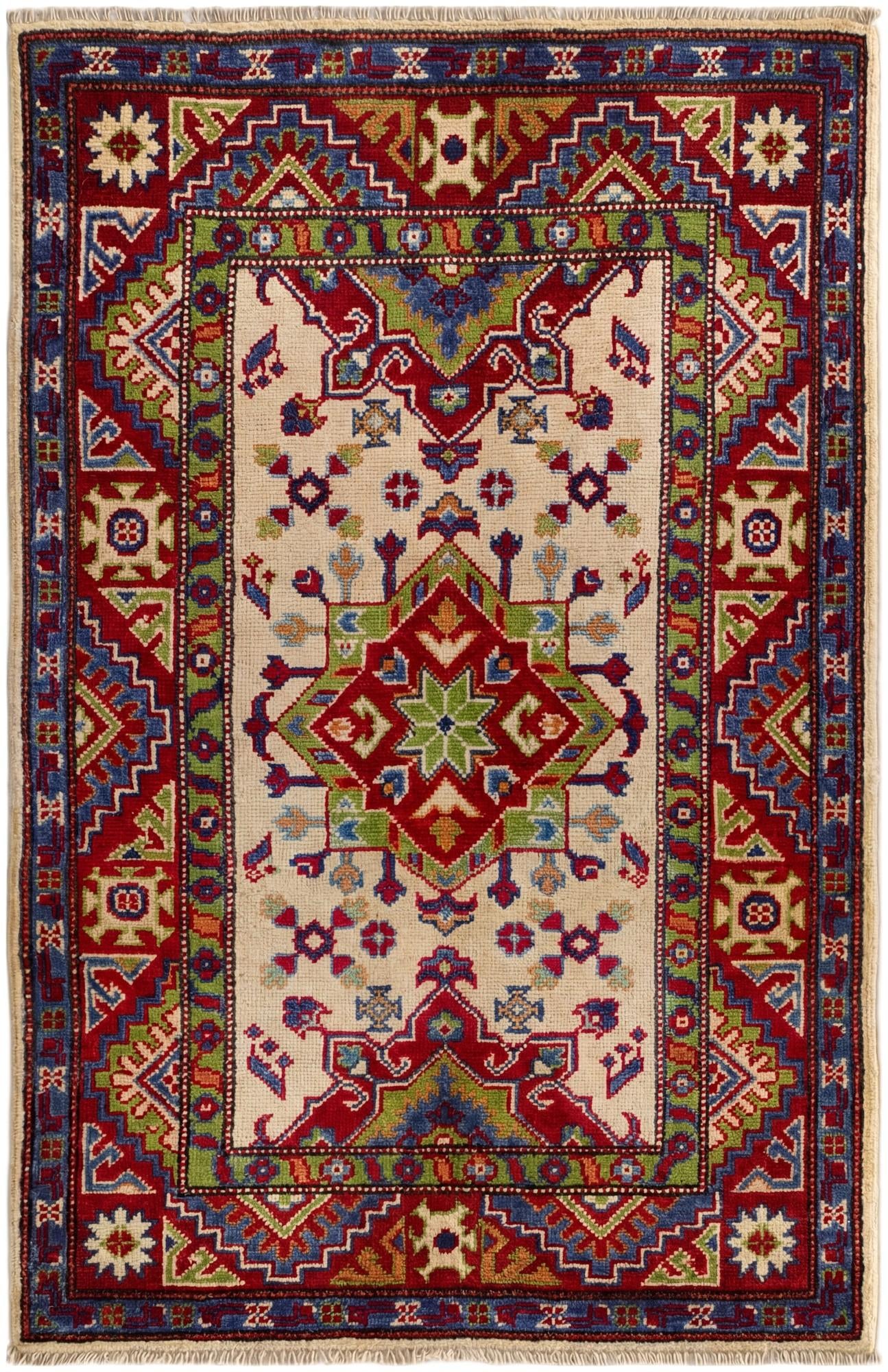 2' 8 x 4' 1 Hand Knotted Kazak Rug