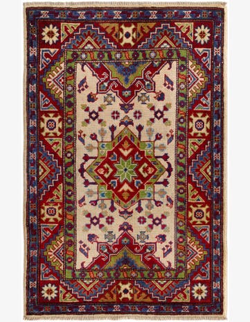 2' 8 x 4' 1 Hand Knotted Kazak Rug