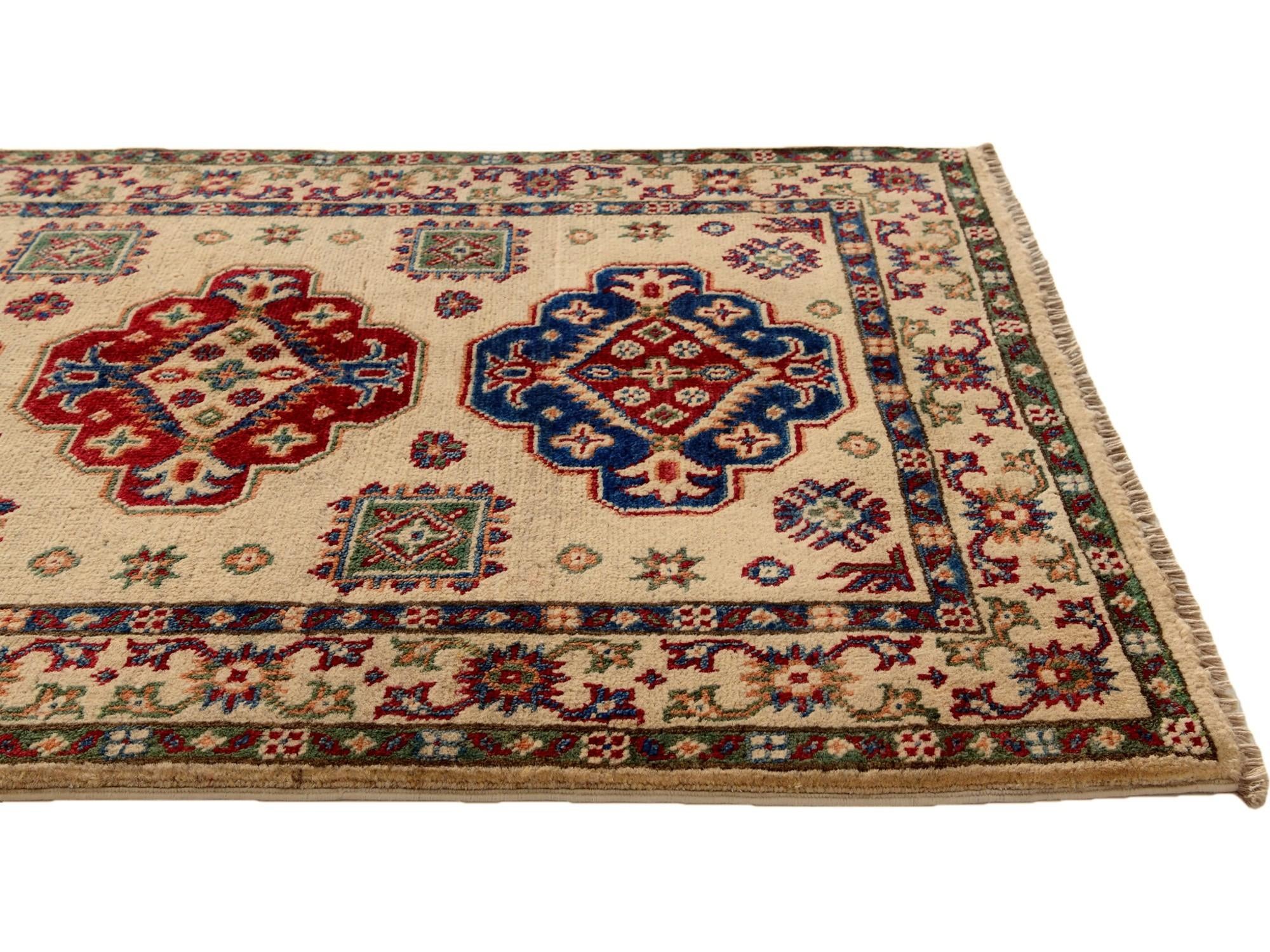 2' 8 x 4' Hand Knotted Kazak Rug