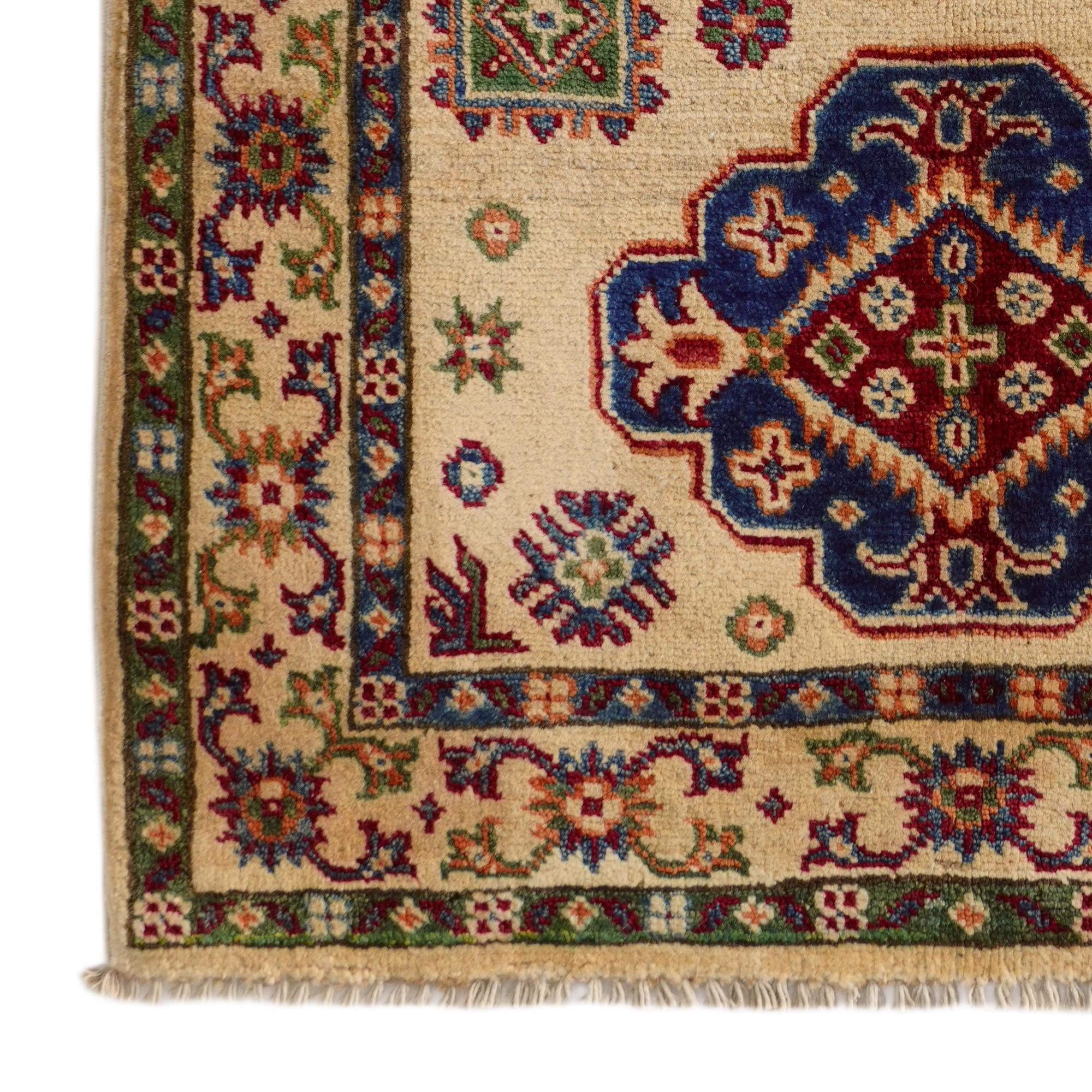 2' 8 x 4' Hand Knotted Kazak Rug