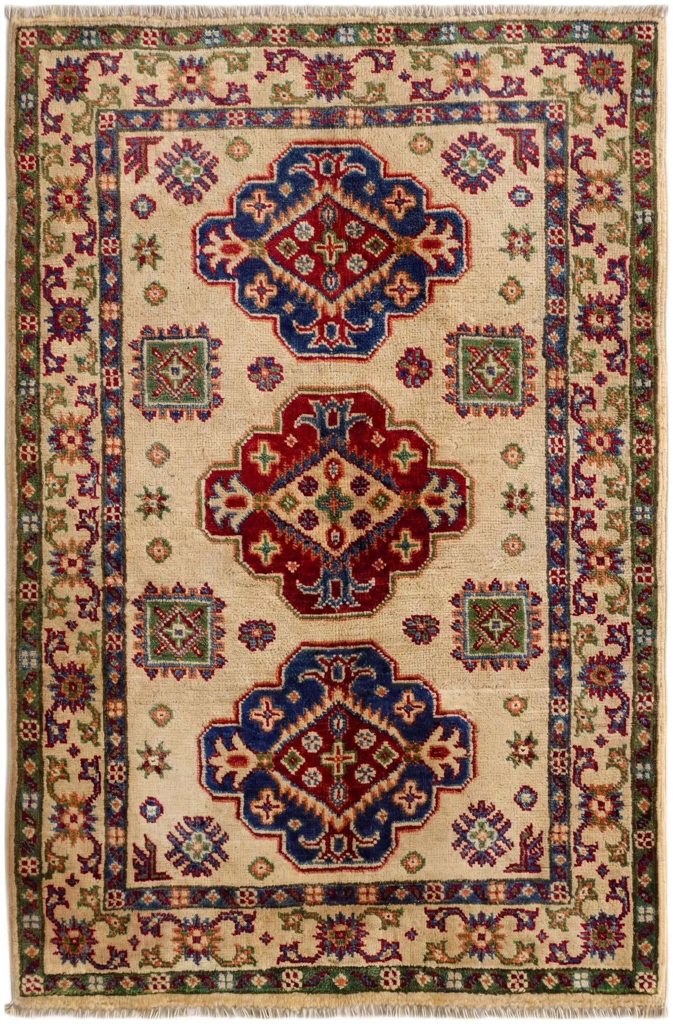 2' 8 x 4' Hand Knotted Kazak Rug