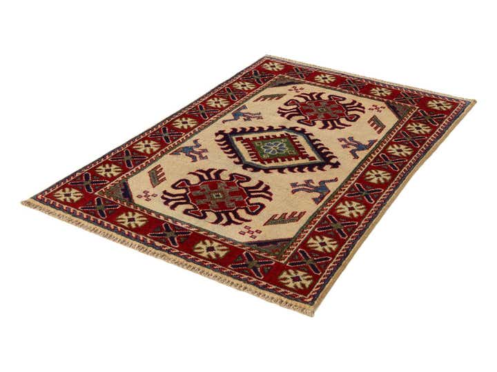 2' 7 x 4' Hand Knotted Kazak Rug