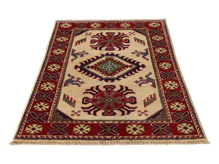 2' 7 x 4' Hand Knotted Kazak Rug