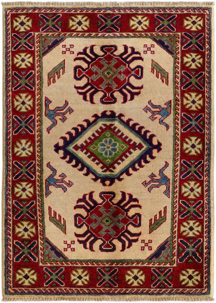 2' 7 x 4' Hand Knotted Kazak Rug