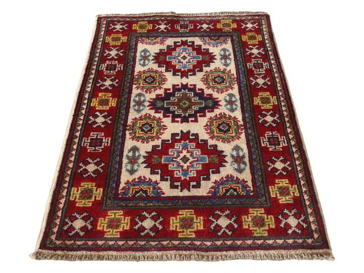 2' x 3' 4 Hand Knotted Kazak Rug