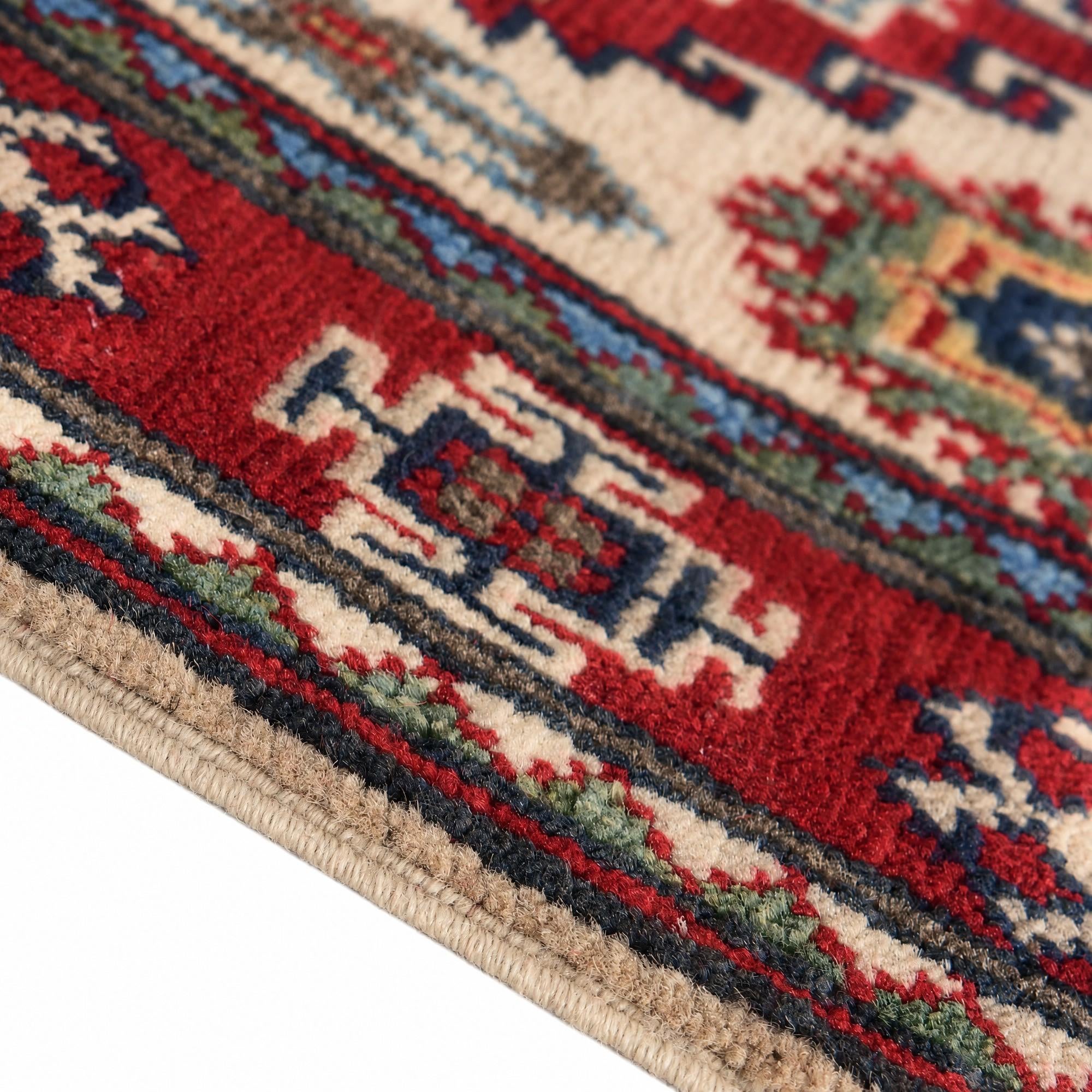60cm x 100cm Hand Knotted Kazak Rug