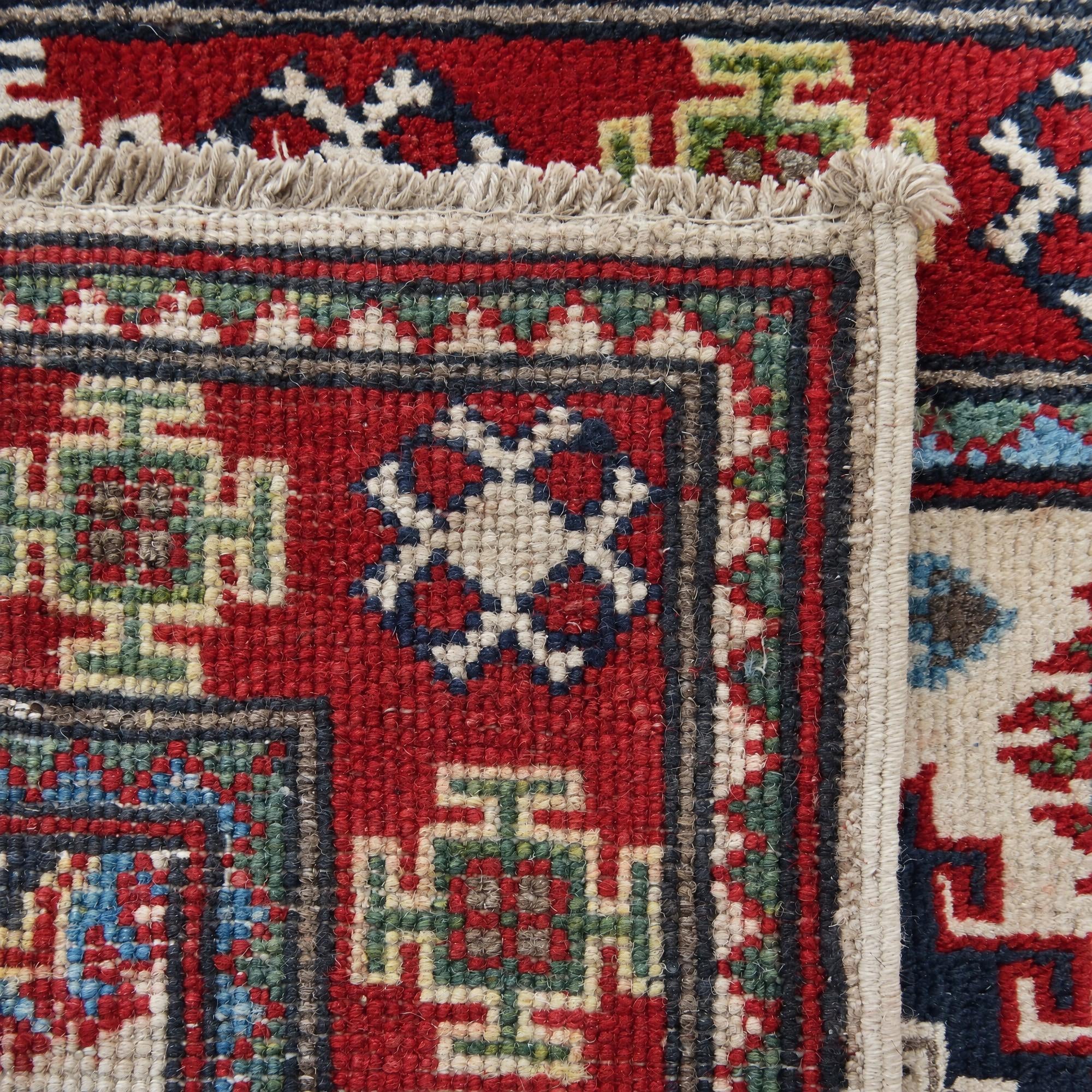 60cm x 100cm Hand Knotted Kazak Rug