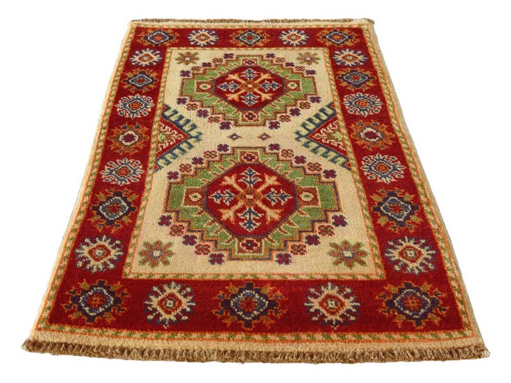 Detail image of 2' x 3' 4 Hand Knotted Kazak Rug