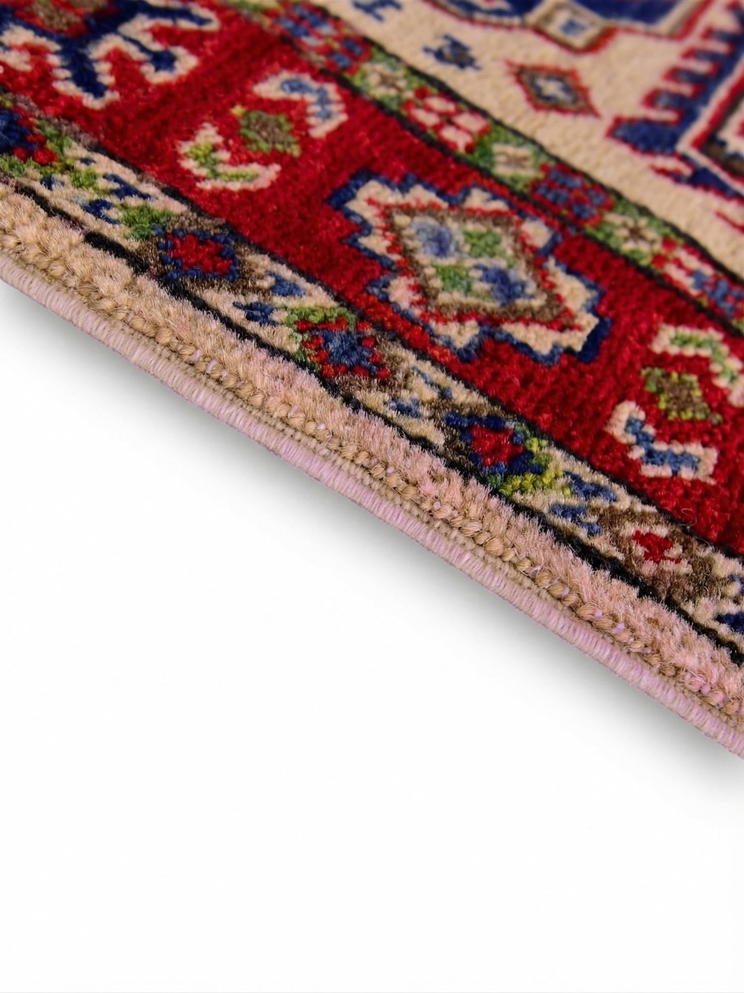 Detail image 8 of 12: 2' x 2' 9 Hand Knotted Kazak Rug