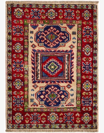 2' x 2' 9 Hand Knotted Kazak Rug