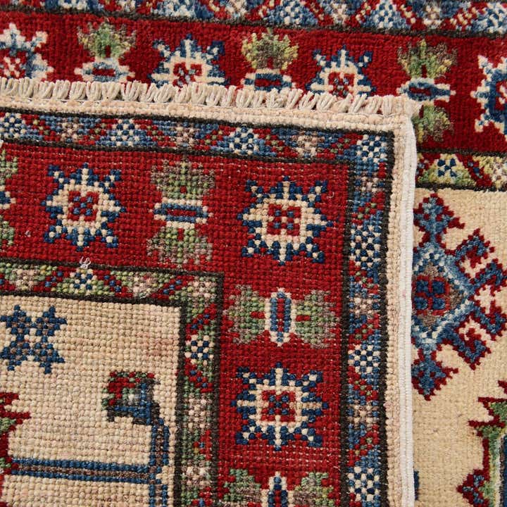 65cm x 90cm anudado a mano Kazak Alfombra