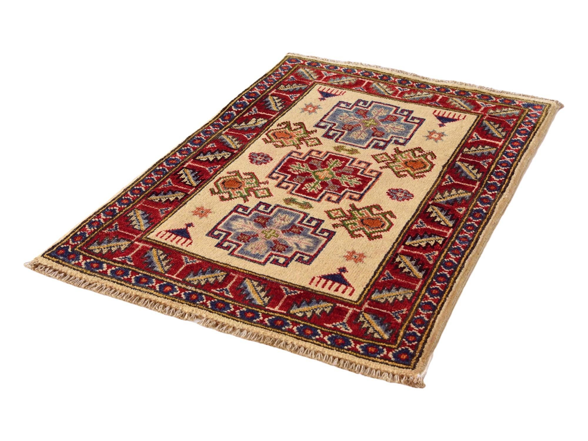 2' x 2' 11 Hand Knotted Kazak Rug