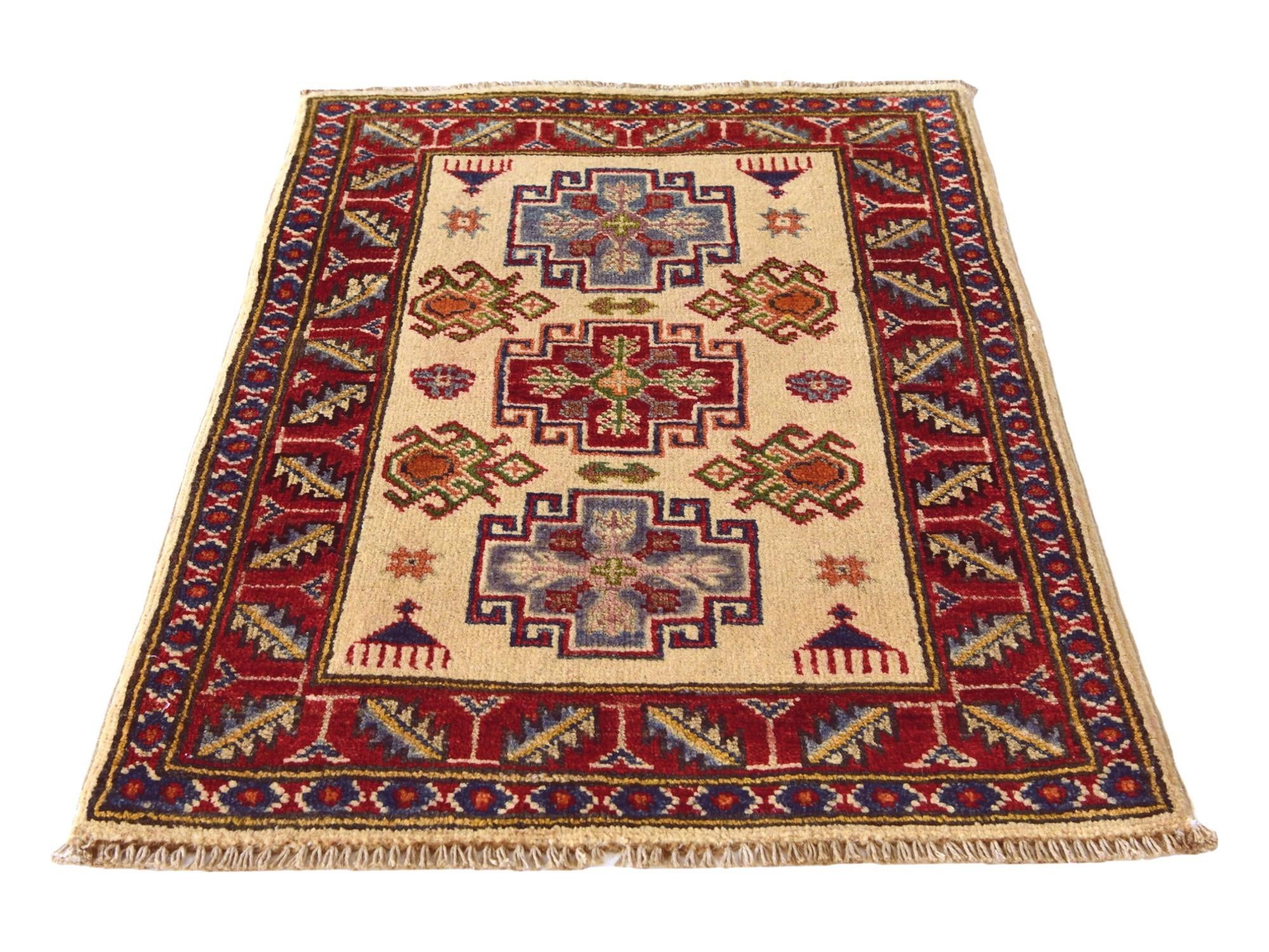 2' x 2' 11 Hand Knotted Kazak Rug